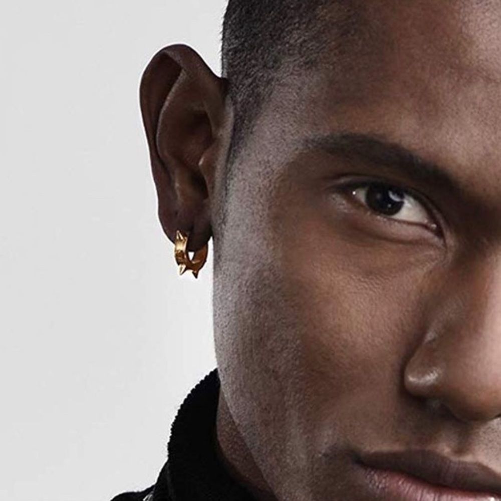 NWOT | Punk Stainless Steel Spike Hoop Earrings